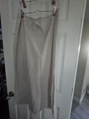 Christopher & Banks Beige Printed Maxi Skirt